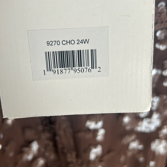 MAC DUGGAL 9270 Sequin Embellished Flutter Sleeve Faux Wrap V-Neck Tiered Gown - Picture 7 of 8